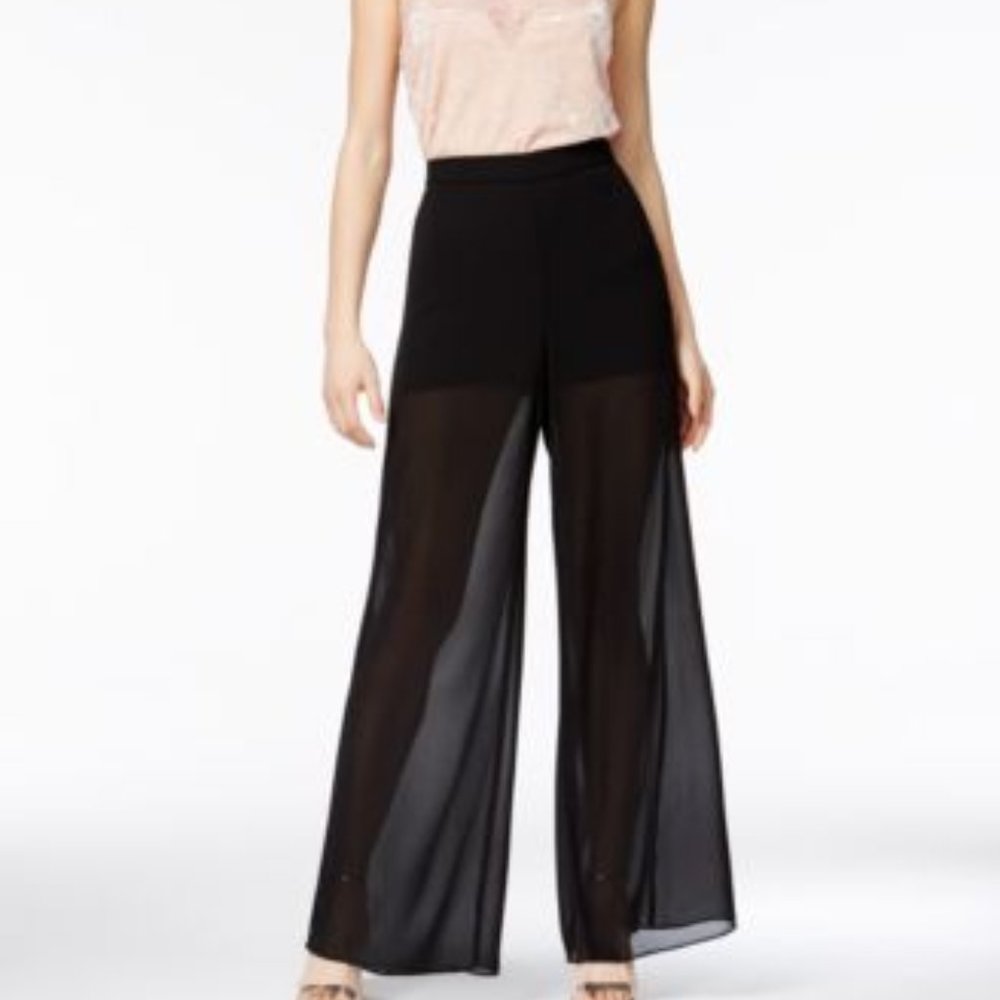 High Waisted Sheer Palazzo Pants